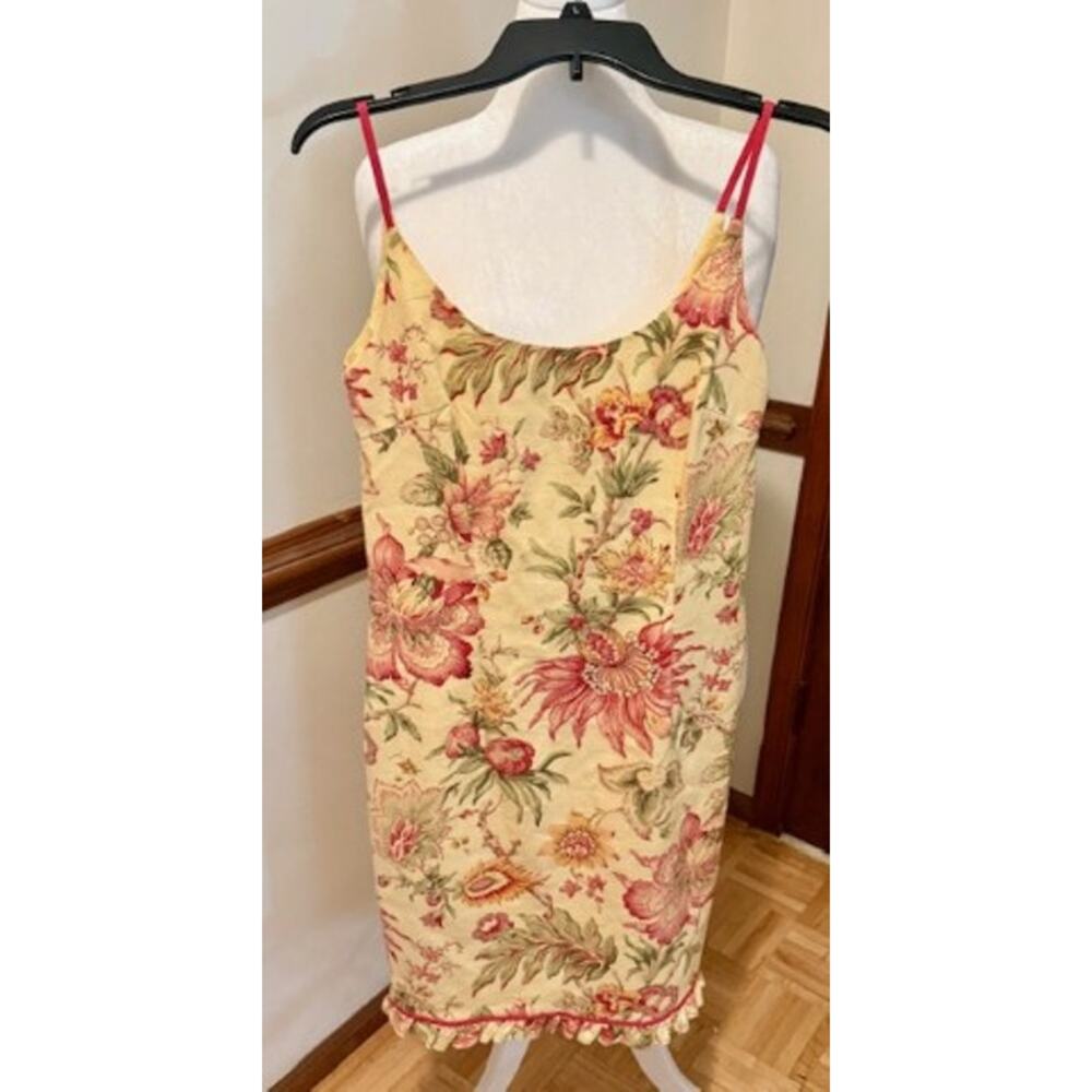 Vintage Maggy London Floral Slip Dress Cottagecore Midi Dress Size 8 - Picture 7 of 11